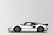 Retro Car Vector Set, an Illustration by hafijul (Thumbnail 6 of 9)