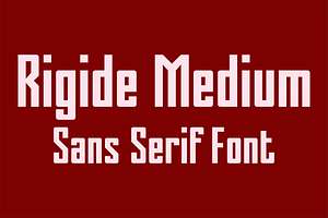 Rigide Medium - Sans Serif Font