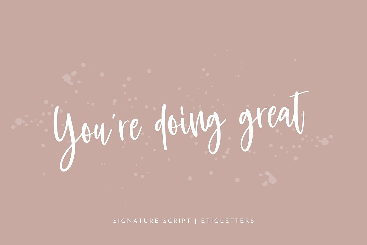 Jupiter and Mars Script Font, a Script Font by etigletters (Photo 7 of 10)