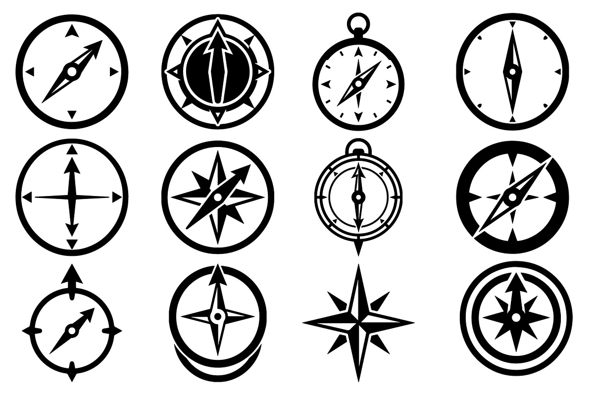 Compass & Navigation Vector Icons, a Technology Illustration by abu67222 (Photo 1 of 13)
