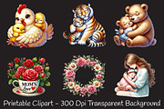 Mothers day sublimation clipart, an Illustration by RobertsArt (Thumbnail 5 of 7)
