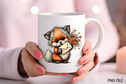 Whimsical Spring Fox Clipart Png, an Illustration by Craft Nest (Thumbnail 8 of 11)