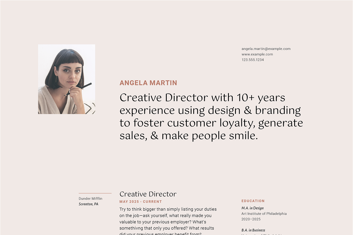 Resume Template CV with Photo, a Resume Template by More Profesh (Photo 7 of 10)