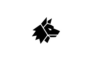 Wolf Head Vector Silhouette, an Animal Illustration by Vectorium Studio