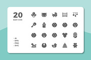 Baby Icon Set, an Outline Icon by Deemak Daksina (Thumbnail 3 of 3)
