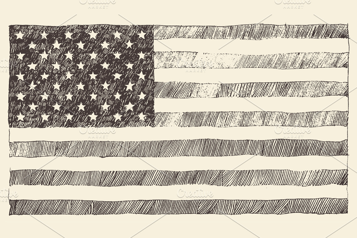 Flag of the United States, an Object Graphic by TheMountBirdStudio