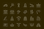 History Icon Art Set, an Outline Icon by Prosymbols (Thumbnail 7 of 7)