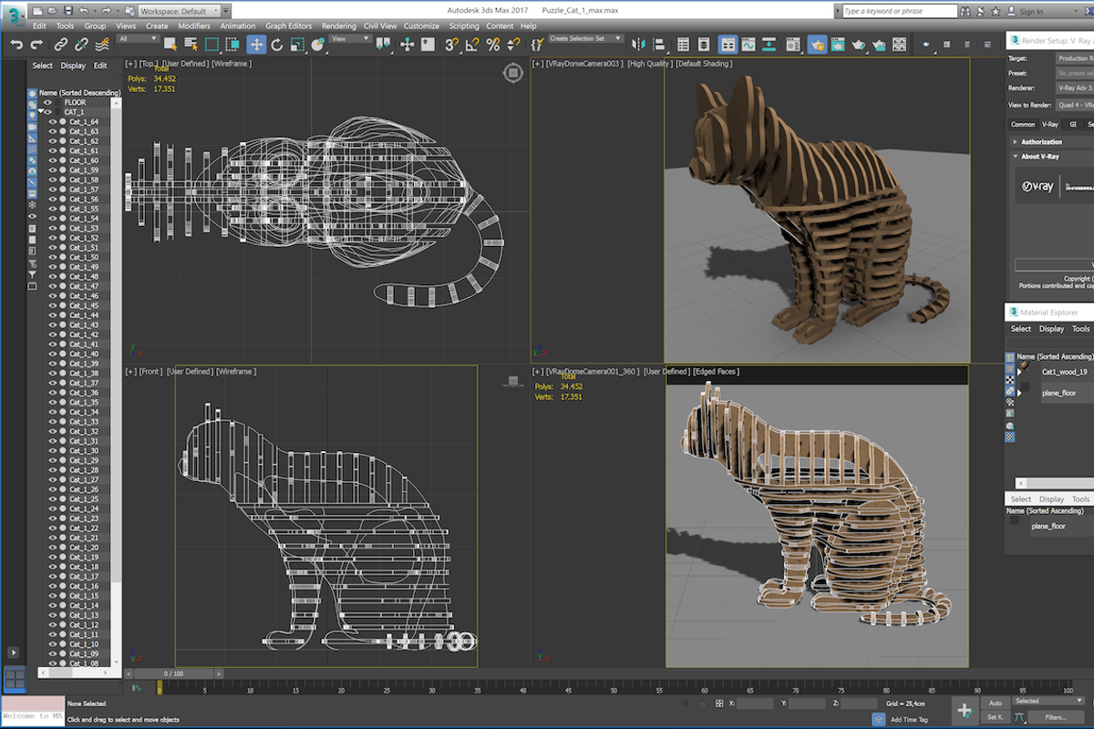 3D Jigsaw Puzzle Cat1, a Furniture 3D Model by akerStudio (Photo 23 of 23)