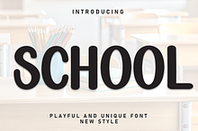 School | Script Font