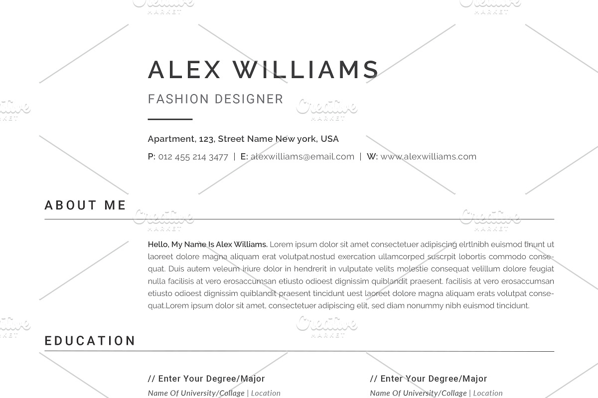 Resume Template / CV, a Resume Template by CreativeZoom (Photo 5 of 7)