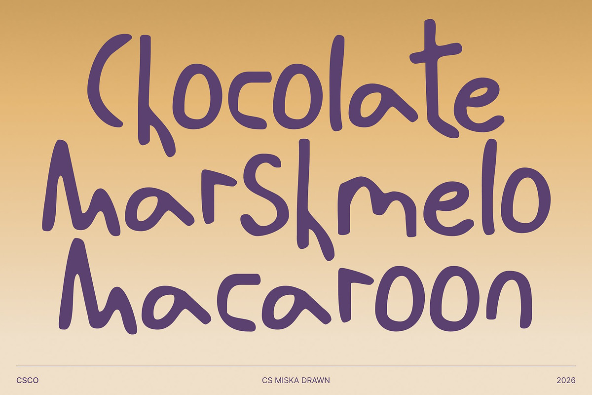 CS Miska Drawn, a Sans Serif Font by Craft Supply Co. (Photo 2 of 8)