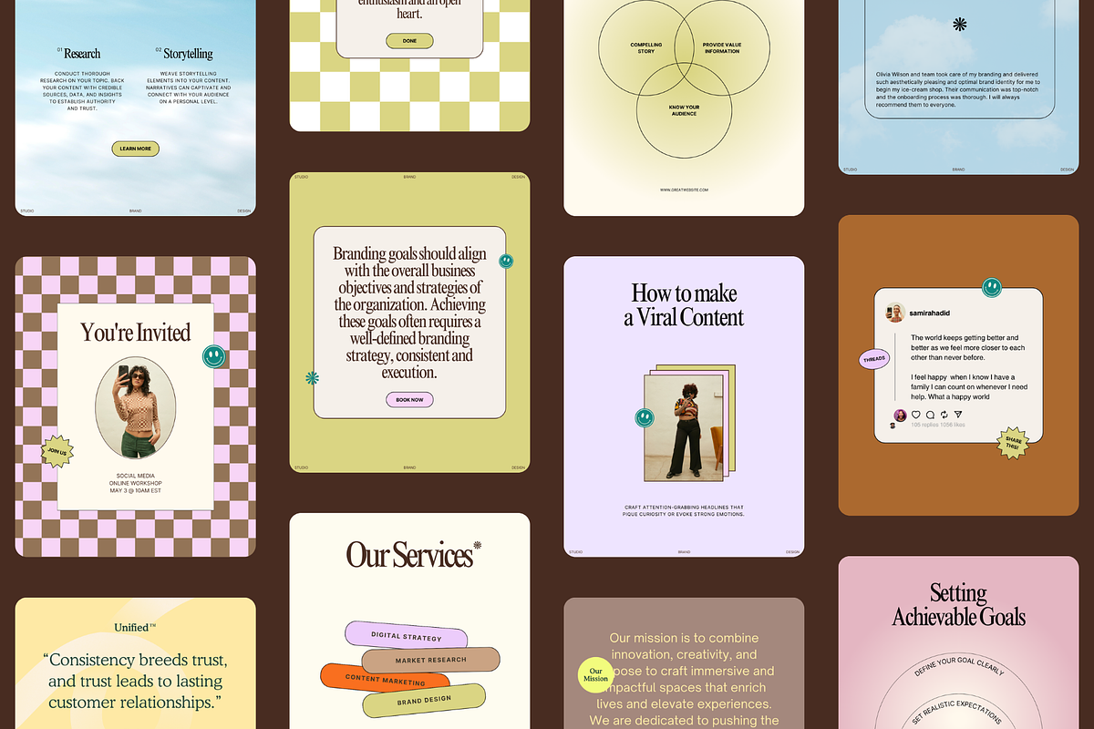 Aesthetic Social Media Template Kit, a Social Media Template by Studio Provo (Photo 2 of 6)