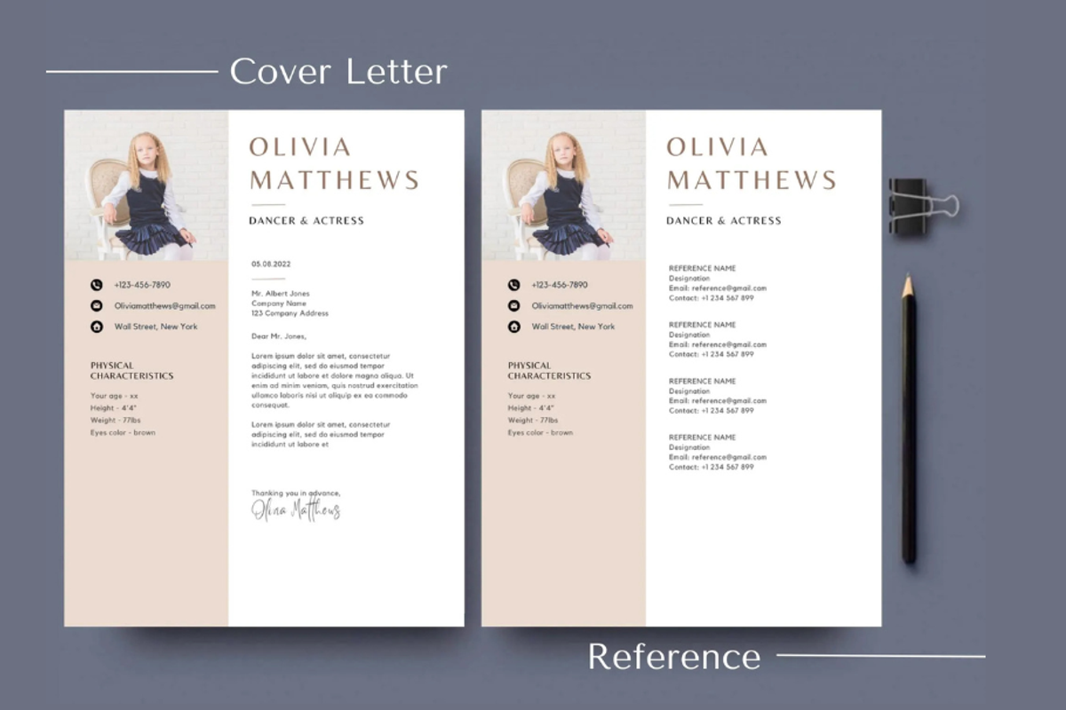 Child Actor Bundle Resume template, a Resume Template by Climbwithelevator (Photo 5 of 10)