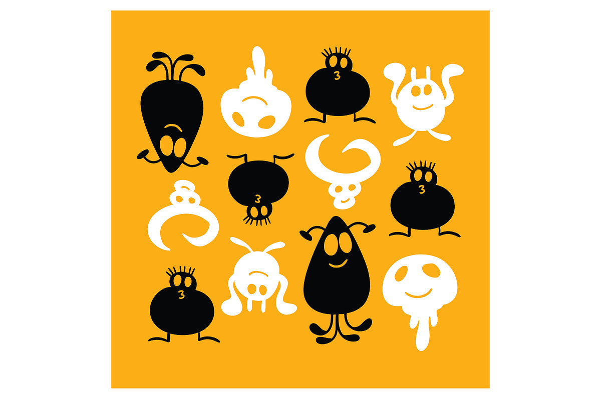 Halloween monster set bundle, a Seasonal Illustration by foxndeer (Photo 2 of 4)