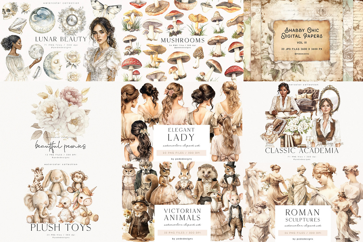 Scrapbooking Bundle II, a Decorative Illustration by PeDe Designs (Photo 2 of 11)