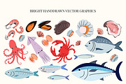 Mediterranean Kitchen Fish & Seafood, a Food Illustration by Idressart (Thumbnail 2 of 5)