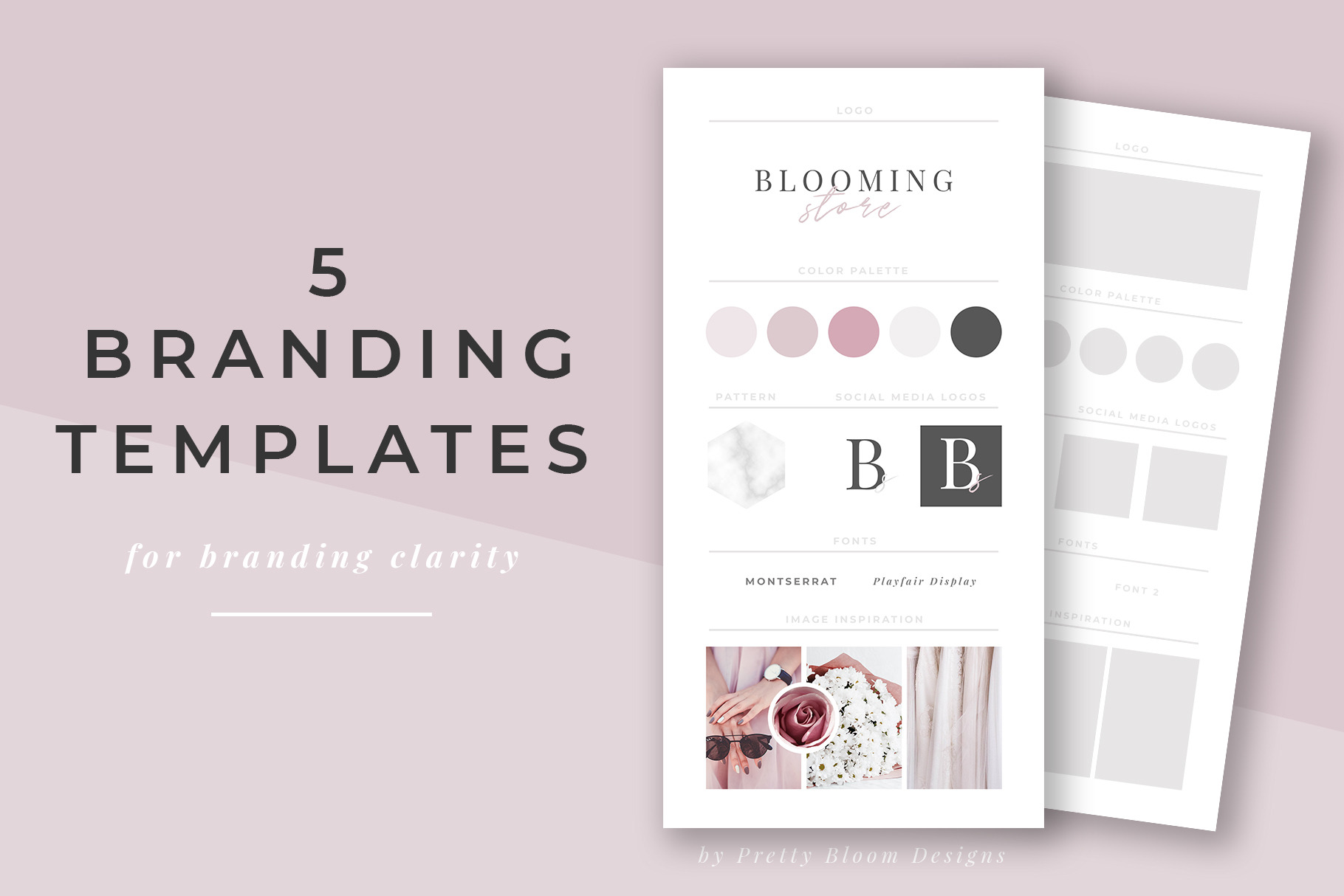 Branding & Mood Board Templates, a Product Mockup by Pretty Bloom Designs