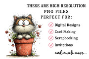 Whimsical Spring Cat Clipart, an Illustration by OK Design (Thumbnail 4 of 6)