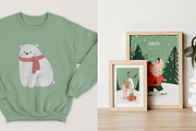 Winter Wonderland: Illustrations Set, an Animal Illustration by marmarina (Thumbnail 4 of 16)