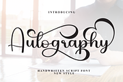 Autography | Script Font, a Handwritten Font by Scratchones (Thumbnail 1 of 9)
