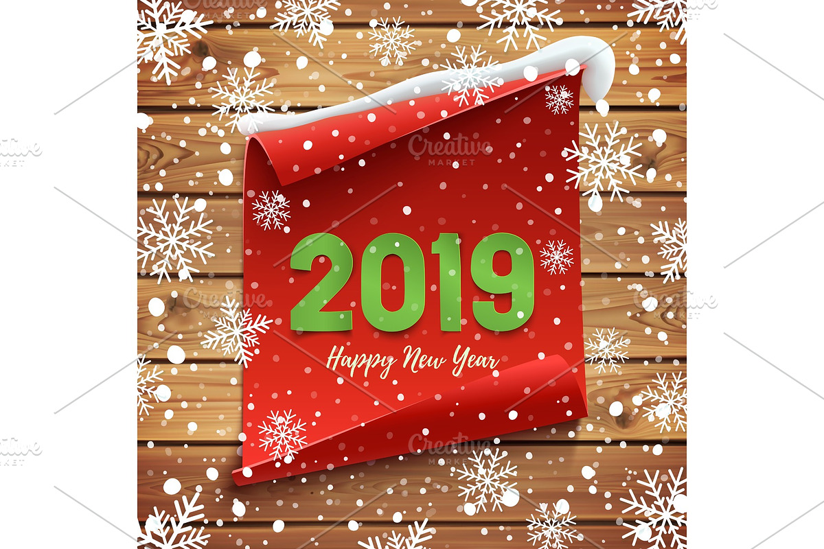Happy New Year 2019 Greeting card, an Object Graphic by Aleksandrs