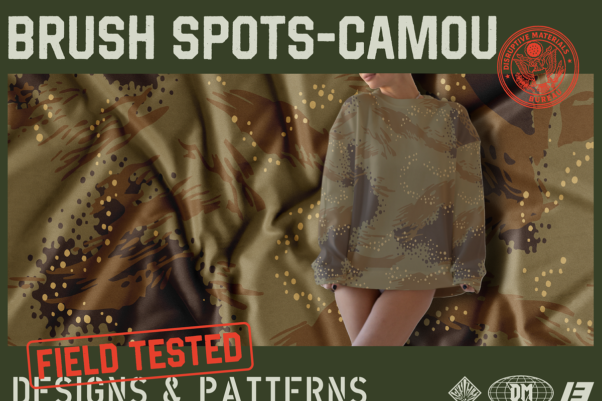 Brush Spots Camo Seamless Pattern, a Pattern Graphic by darkmatter_graphicworks (Photo 1 of 3)
