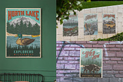45 Retro Camping posters, a Brochure Template by DGIM studio (Thumbnail 6 of 6)