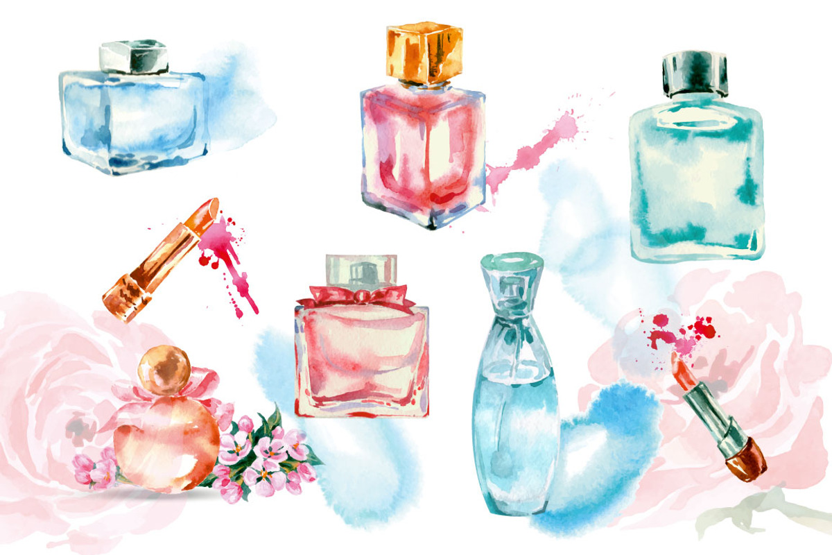 Watercolor  collection of perfume, an Object Graphic by Gulnara Khadeeva (Photo 4 of 4)
