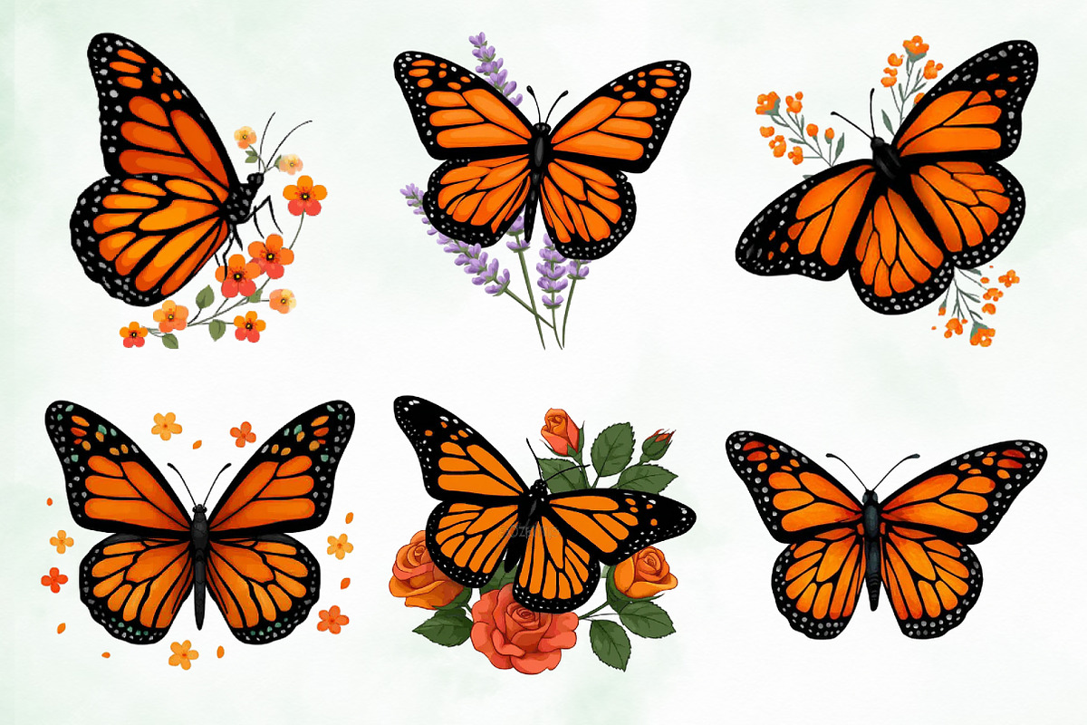 Whimsical Summer Monarch Butterflies, an Animal Illustration by Creative Art (Photo 4 of 8)