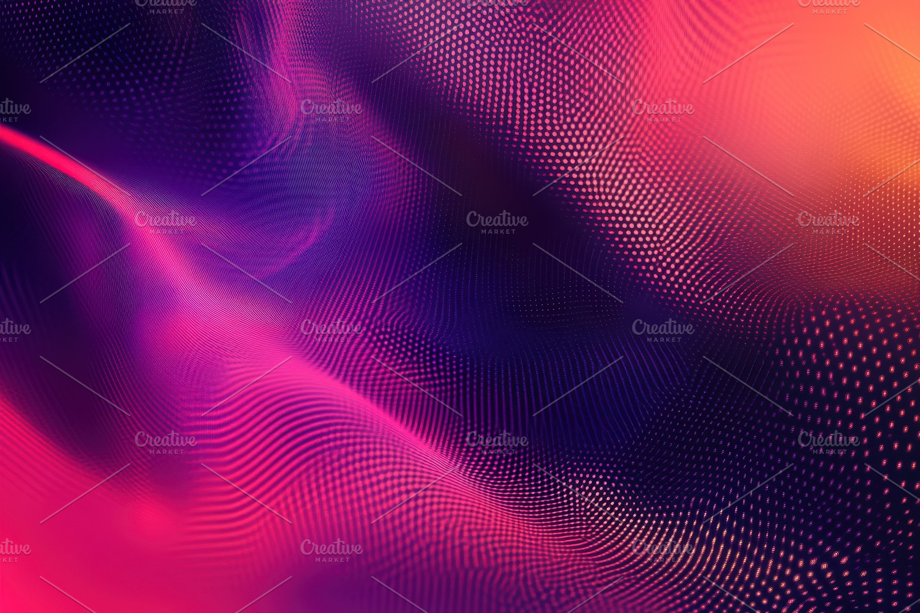 Abstract Pink Purple Wave Digital Ar, a Photo by Pixeness Studio