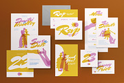 Yellow Geometric Wedding Invitation, an Invitation Template by graphicook (Thumbnail 3 of 3)