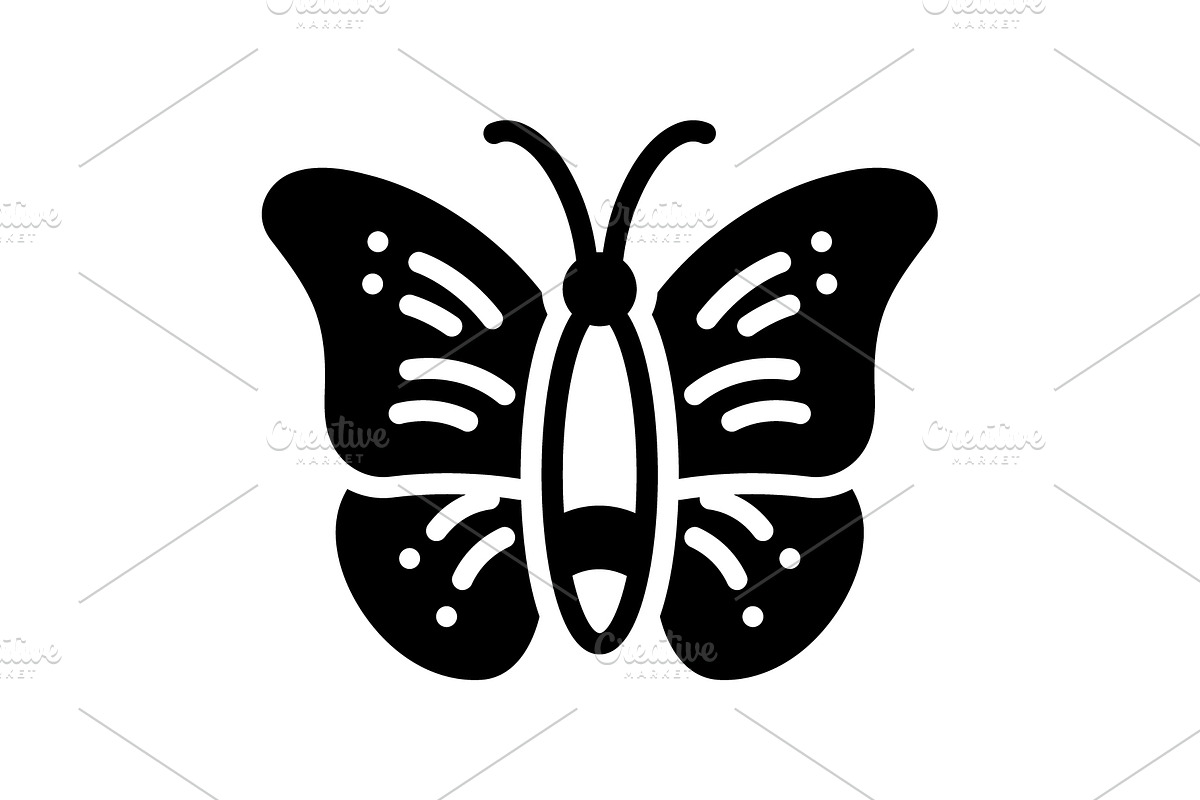 Butterfly monarch solid icon, a Solid Icon by Creative priyanka