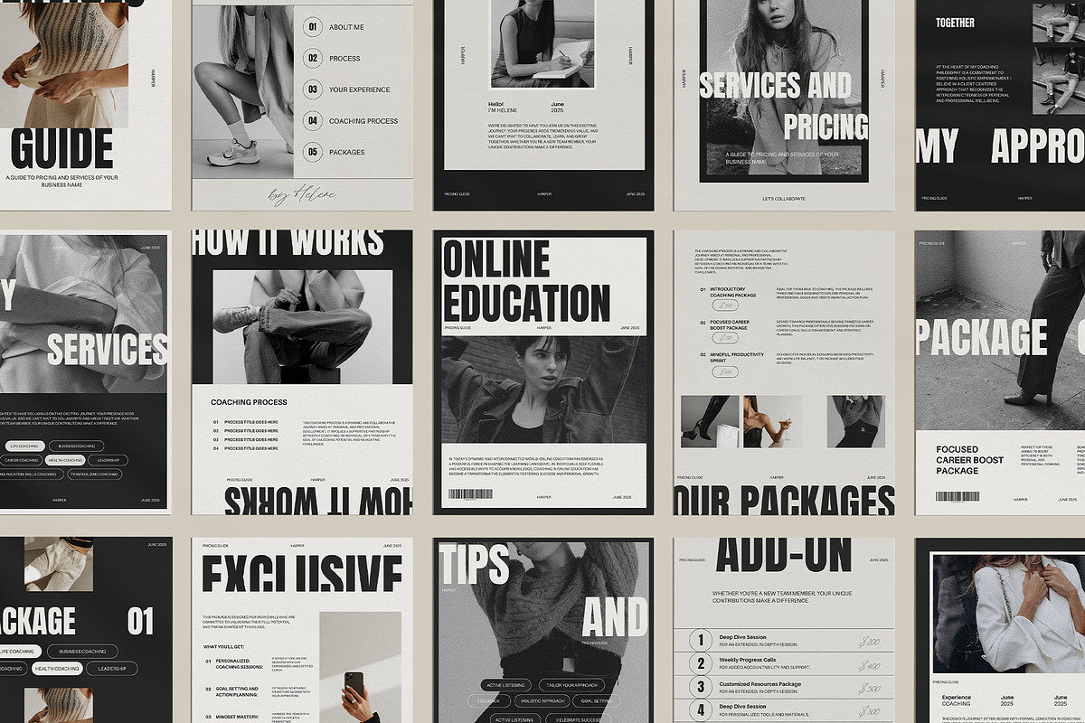 HARPER Services & Pricing Guide, a Marketing Template by Amaré Creative (Photo 2 of 9)