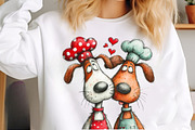 Whimsical Valentines Day Dog Clipart, an Illustration by SinaCreation (Thumbnail 10 of 11)