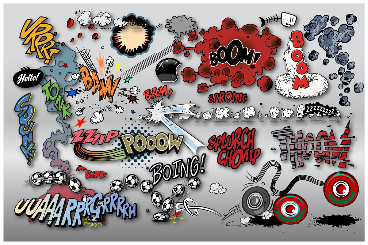 Comic Book Explosions Bundle, an Illustration by Vector Clash (Photo 3 of 10)
