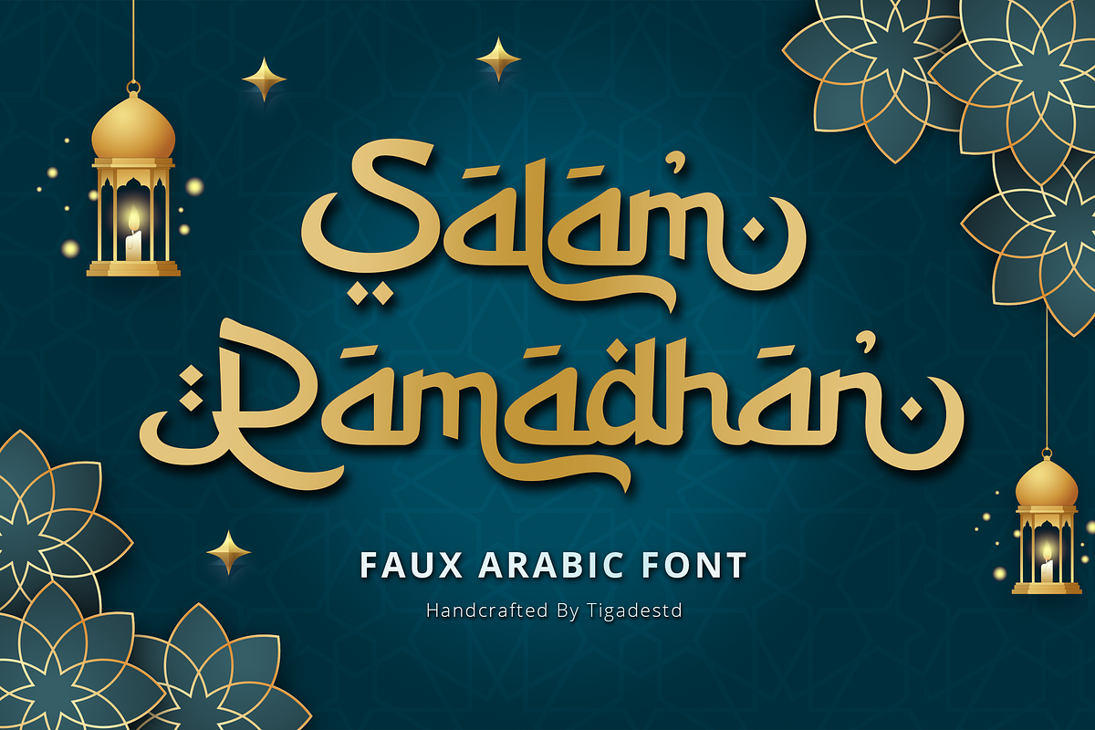 Salam Ramadhan | Arabic Style Font, a Font by Tigadestd Type (Photo 1 of 7)