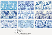 70 blue Easter toile repeat pattern, a Pattern Graphic by Poppy Lane Studio (Thumbnail 2 of 10)