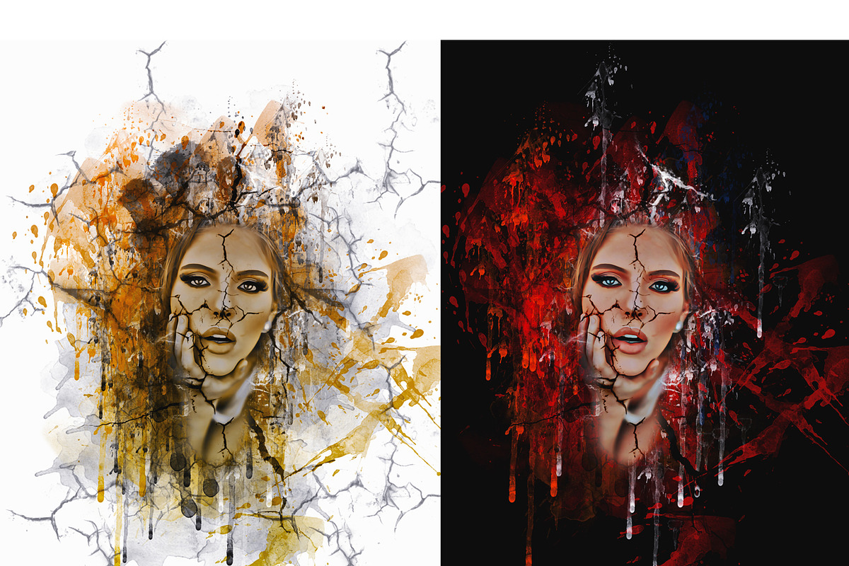 Crake Watercolor Photoshop Action, an Action Add-On by Studio Retouch (Photo 4 of 14)