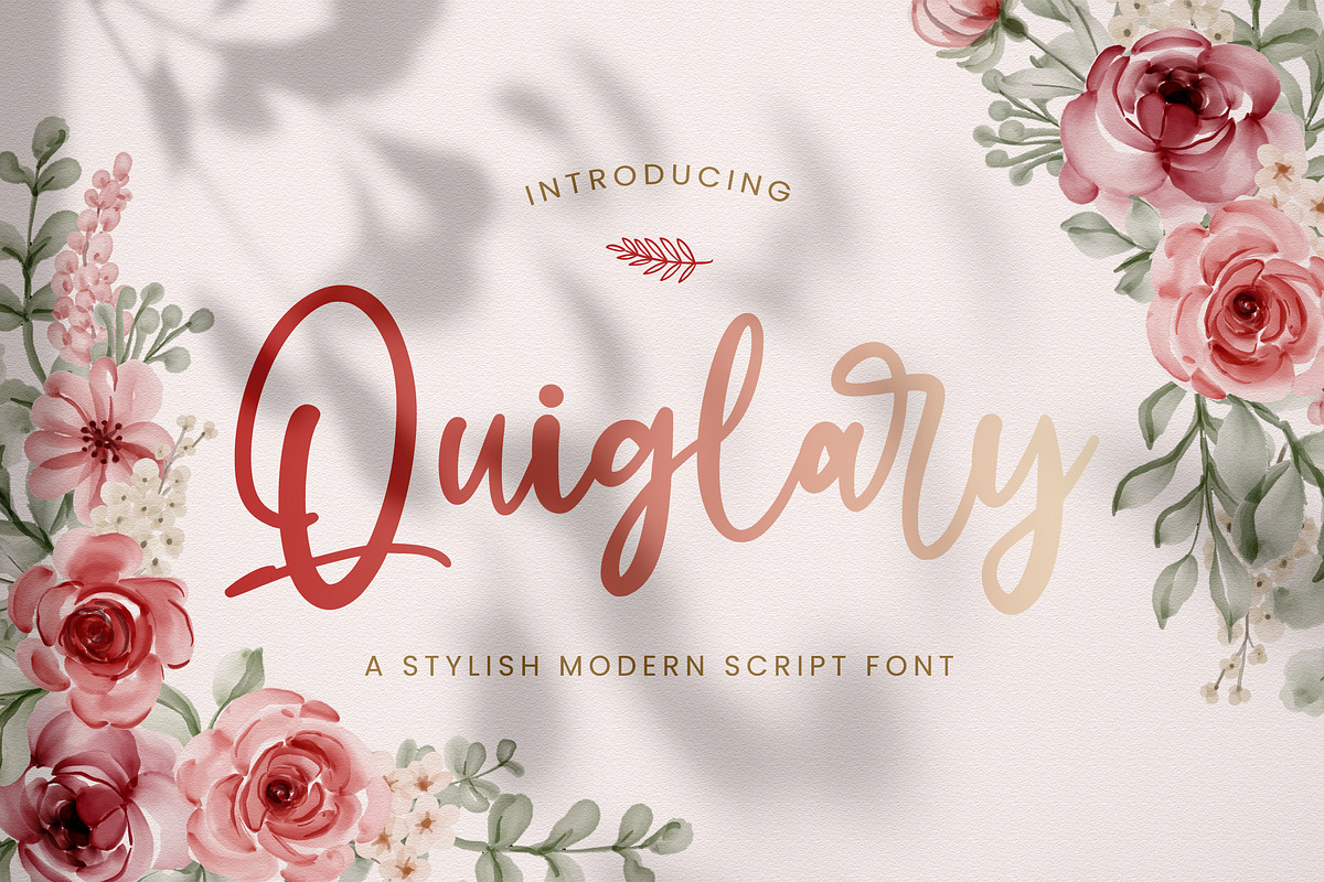 Quiglary - Handwritten Font, a Script Font by StringLabs (Photo 1 of 9)