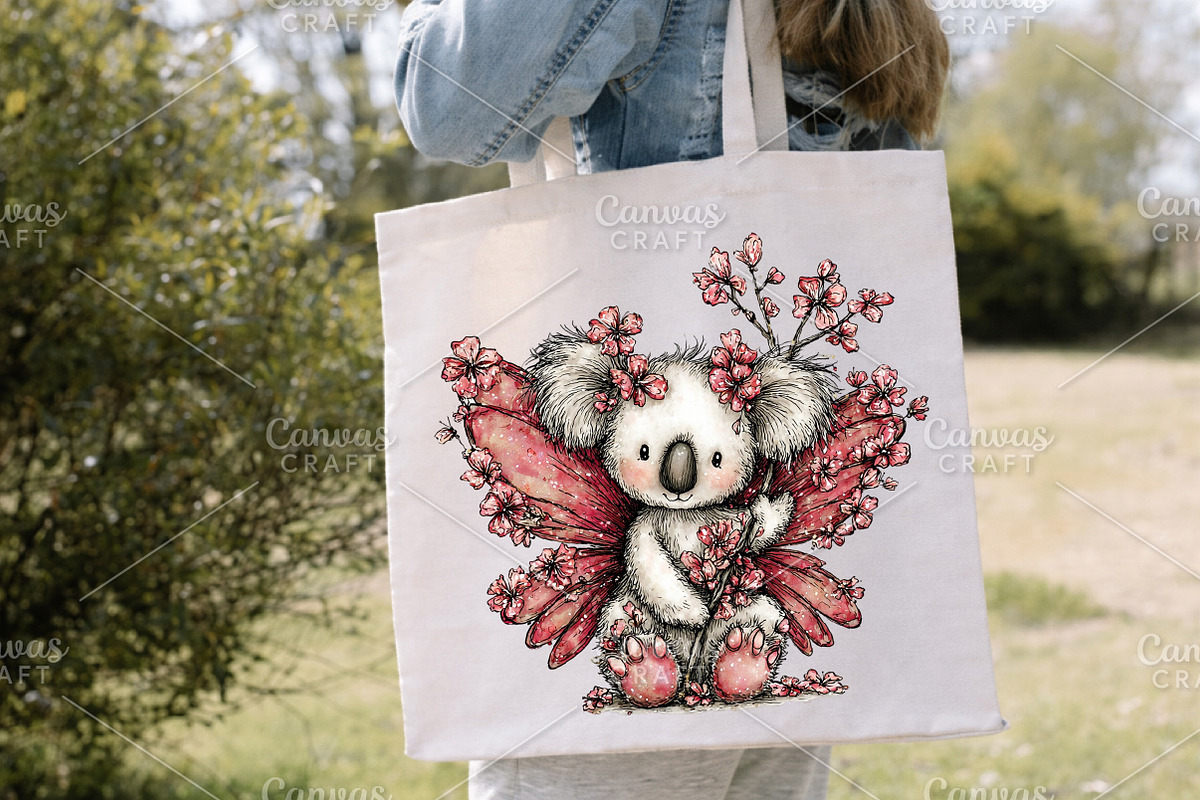 Whimsical Spring Koala Clipart PNG, an Illustration by Canvas Craft (Photo 5 of 7)