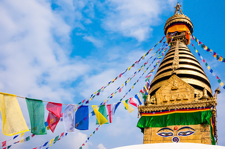 Kathesimbhu Stupa with Buddha eyes