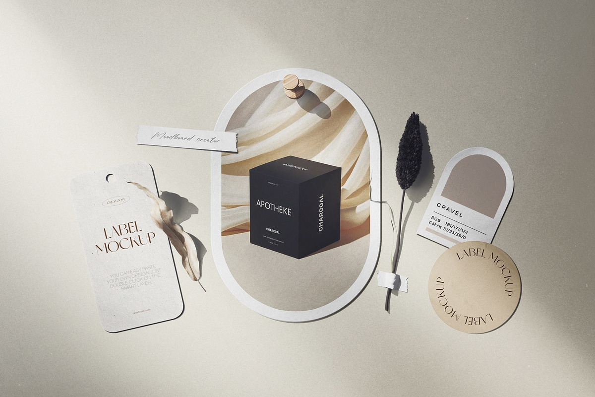 Modern moodboard mockup kit, a Product Mockup by Creatoom (Photo 14 of 23)