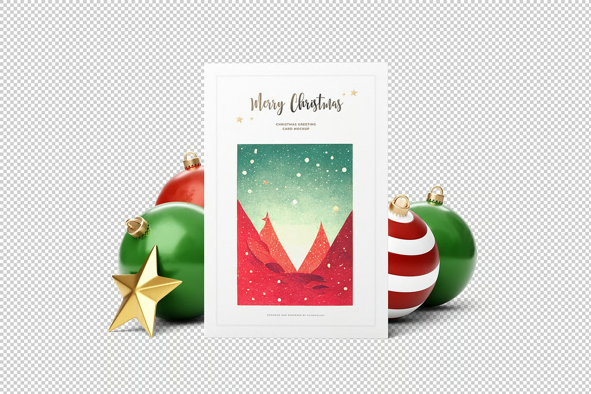 Christmas Card Mockup, an Advertising Mockup by zpackcreative (Photo 2 of 6)