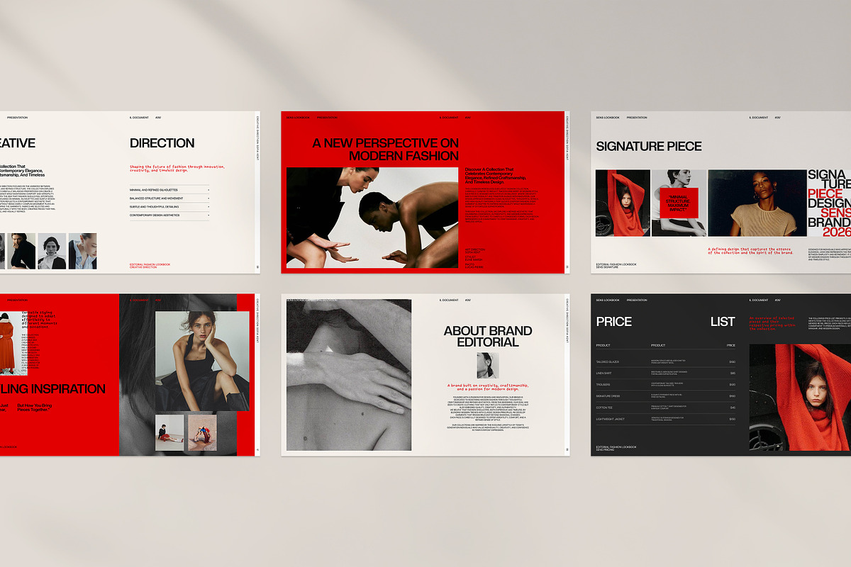 SENS | Brand Lookbook Template, a Presentation Template by evgenystudio (Photo 8 of 9)