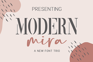 Modern Mira Font Trio 12 Free Logo