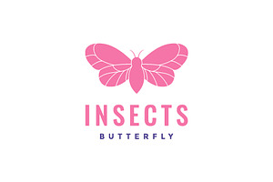 Animal Insect Butterfly Wings Logo