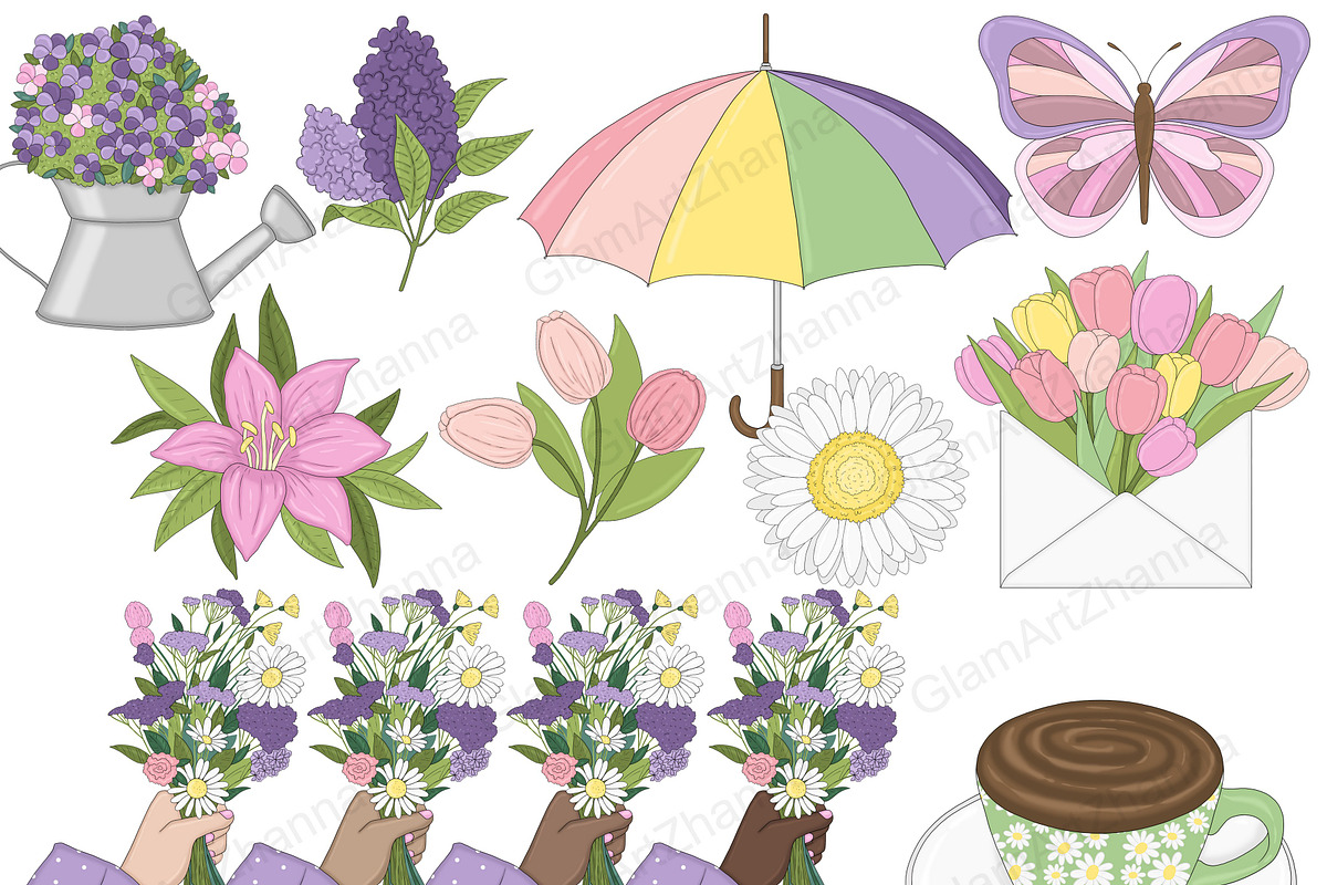 Dreams Clipart | Pastel Illustration, a Seasonal Illustration by GlamArtZhanna (Photo 5 of 5)