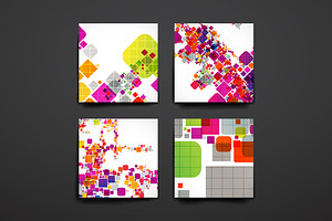 Set Of Cards In Abstract Style