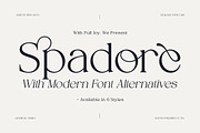 Spadore | 6 Font Files, a Serif Font by Pista Mova (Thumbnail 1 of 18)