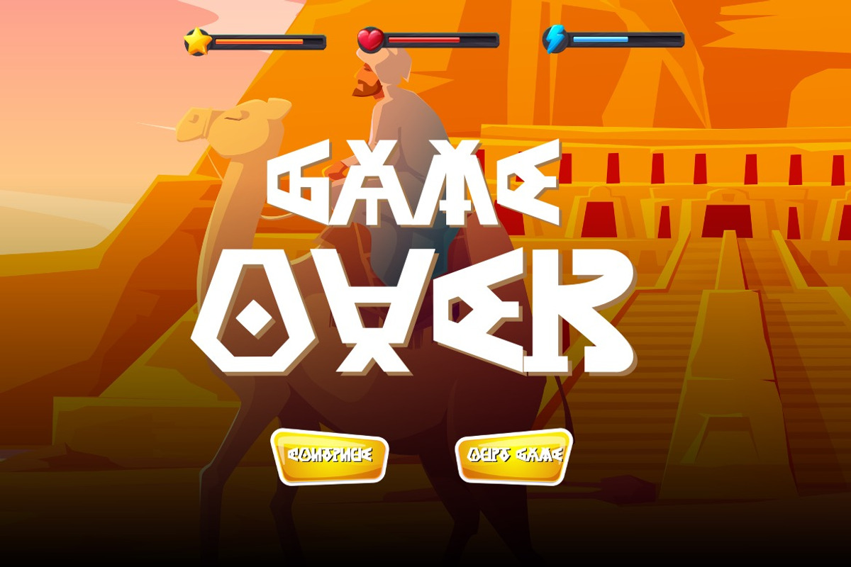 Axubies - Egyptian Gaming Font, a Sans Serif Font by Dhabee (Photo 9 of 15)